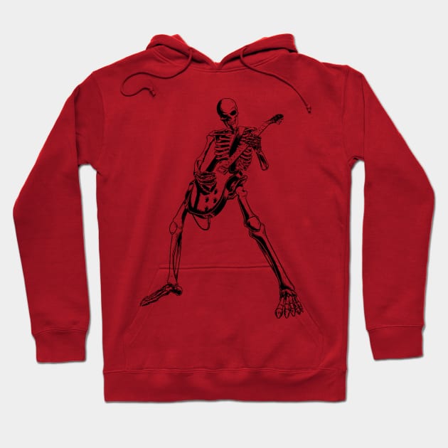 Halloween Skeleton Rocker Ghitar Hoodie by igybcrew